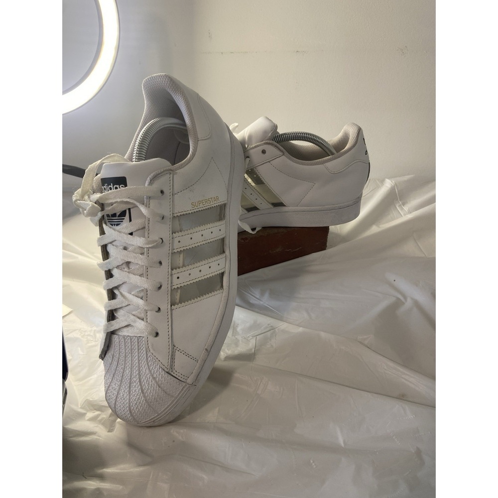 Men's Adidas Superstar "Transparent" Cloud White Classic-Very Clean-Size 10.5